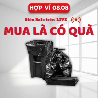 Túi rác có quai đen bền chắc không mùi, túi rác tự phân hủy, túi rác có quai loại 1 kg