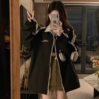 Áo Khoác Gió 2 Mặt APT Unisex Áo Khoác Dù From Rộng Chống Nước Nam Nữ Áo Khoác Cặp Đôi Cổ Đứng Thu Đông