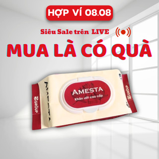 Giấy ướt amesta 120 tờ, khăn ướt amesta không mùi, khăn giấy ướt không chứa cồn