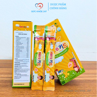 HERO KID GOLD 10 Gói/Hộp - Giúp Tăng Cường Sức Khỏe, Tăng Sức Đề Kháng, Kích Thích Ăn Ngon Cho Trẻ