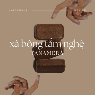 [EARTHMAMA] Xà Bông Tắm & Tẩy Tế Bào Chết Body Chiết Xuất Nghệ Hữu Cơ Tanamera 125g