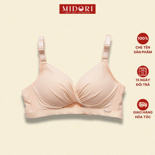 Áo Lót Nữ Su Đệm Dày 4cm Không Gọng Ôm Ngực Tạo Khe Làm Tròn Không Viền  S244