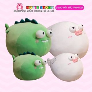 THÚ BÔNG CÁ NÓC XANH 3 SIZE VÔ TRI DỄ THƯƠNG