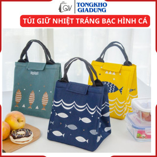 Túi giữ nhiệt hình cá đựng hộp cơm văn phòng