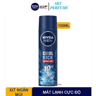 Xịt Khử Mùi Cho Nam Nivea Men Cool Kick Mát Lạnh 150ml