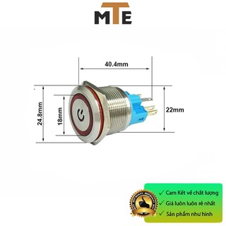 Nút nhấn giữ chống nước có LED 22mm 220V