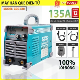Máy hàn mini, máy hàn điện tử mma450 hàn kéo que 1.6-4.0 ly - cam kết lõi đồng 100%, bảo hành 12th