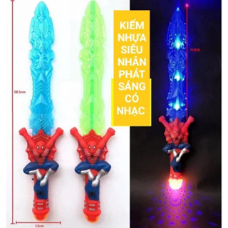 [Đồ Chơi Trung Thu] Kiếm Người Nhện Chạy Pin Phát Sáng Có Nhạc Và Đèn Cho Bé