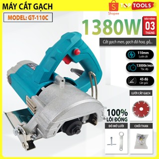 CHÍNH HÃNG 110C GGG Máy cắt gạch, cắt gỗ cầm tay, máy cắt gạch chỉnh góc Máy cắt góc 45 độ , dùng lưỡi 110mm, 1380w