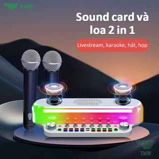 TNW SY12 Live SoundCard SetVới Bộ trộn âm thanh Mic Condenser Thẻ âm thanh Âm thanh ngoài với Giảm tiếng ồn thông minh
