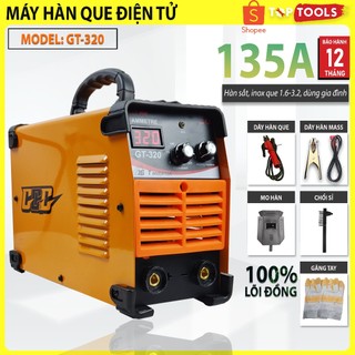 Máy hàn mini, máy hàn điện tử GT320 chính hãng GGG hàn kéo que 1.6-4.0 | Tặng kèm dây hàn + dây mát + mo hàn+ găng tay