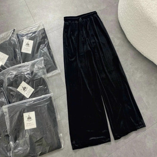  Quần nhung suông mềm IVY DESIGN, Quần dài ống rộng bigsize basic dễ mặc dễ mix đồ
