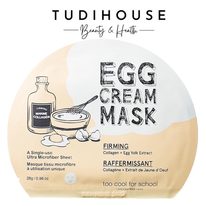 mặt nạ Too Cool For School Egg Cream Mask Firming 20g