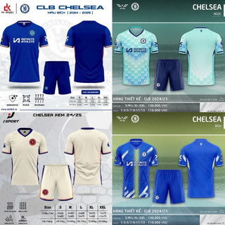 BỘ QUẦN ÁO ĐÁ BÓNG, ÁO ĐÁ BANH CÂU LẠC BỘ CHELSEA MÙA GIẢI MỚI NHẤT VẢI THUN LẠNH, THOÁNG MỒ HÔI