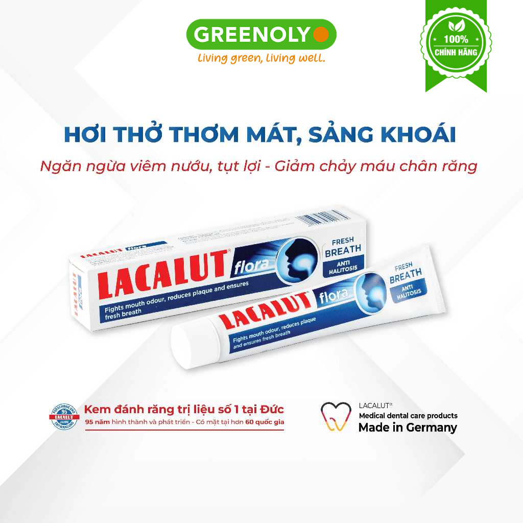 Kem Đánh Răng Lacalut Flora Cho Hơi Thở Thơm Mát, Ngăn Ngừa Viêm Nướu 75ml