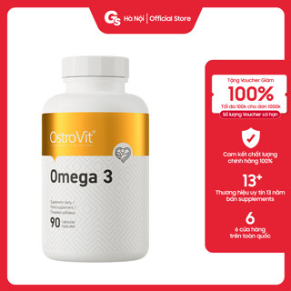 Viên uống dầu cá OstroVit Omega 3 1000 mg nhập khẩu Ba Lan - Gymstore hỗ trợ sức khỏe toàn diện