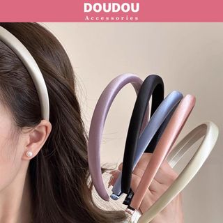 Băng đô cài tóc Doudou Cài tóc lụa bản nhỏ Bờm cài tóc Bờm tóc nữ xinh phong cách Hàn Quốc FG052