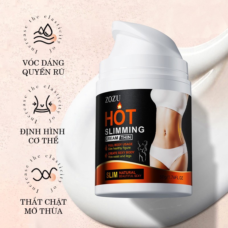 Kem tan mỡ bụng ZOZU hiệu quả kem tan mỡ toàn thân giảm cân, giảm rạn nứt, hỗ trợ giảm mỡ bụng, đùi, bắp tay chính hãng