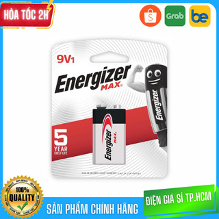 Pin vuông 9V Energizer Max Alkaline 522 BP1 (vỉ 1 viên) - Hàng chính hãng