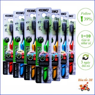 Bàn chải đánh răng than tre Bosi hàng xuất Hàn quốc hộp 30 cái