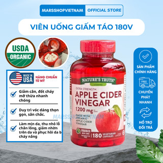 Viên Uống Giảm Cân Giấm Táo, Kirkland Signature Apple Cider Vinegar 180viên - Marsshopvietnam