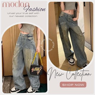 (Moclanclothing)quần bò ống xuông trẻ trung năng động cho bạn gái thêm xinh
