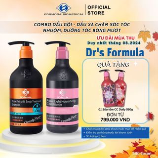 Combo Gội-Xả Chăm sóc tóc nhuộm dưỡng tóc bóng mượt Dr's Formula