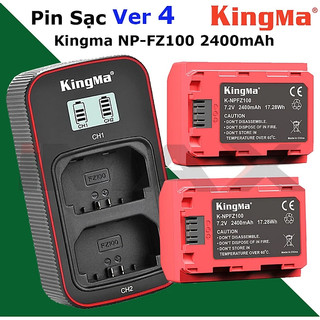 Pin và sạc đôi kingma np-fz100 for sony a9, a7r iii, a7 mark iii a6600