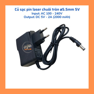 Cục sạc máy cân mực laser 5V - 2A chuôi cắm Φ5.5 mm (100V - 240V)