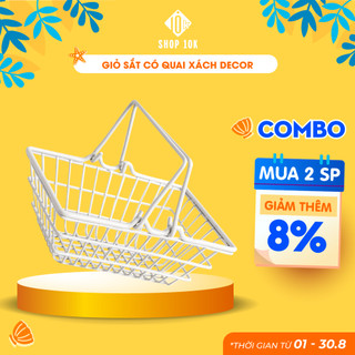 Giỏ sắt đựng đồ, giỏ decor trang trí nhà cửa đa năng tiện dụng