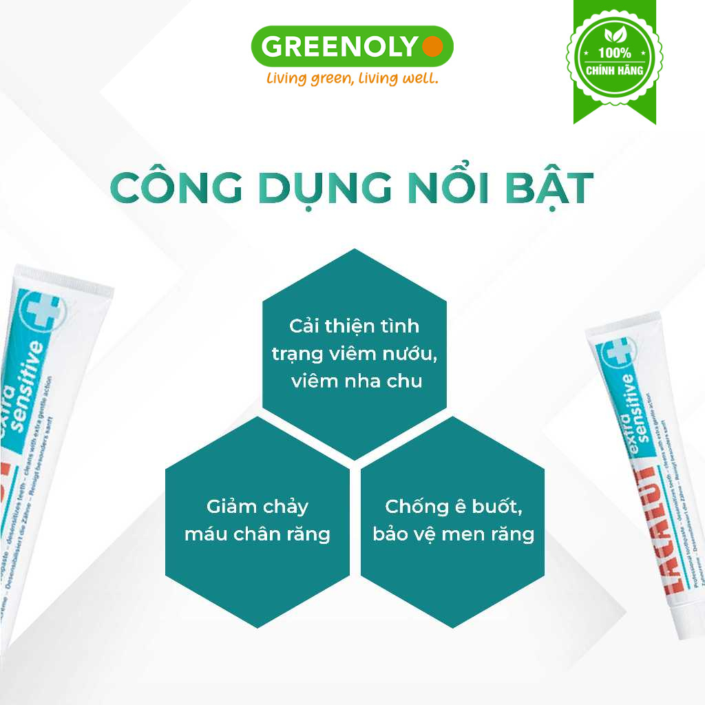 Kem Đánh Răng Lacalut Extra Sensitive Cho Răng Ê Buốt, Ngăn Ngừa Viêm Nướu 75ml