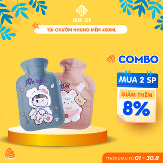 Túi chườm nóng nhung mềm giảm đau bụng kinh, túi chườm giữ ấm, hạ sốt 450ml SHOP10K- SP004163