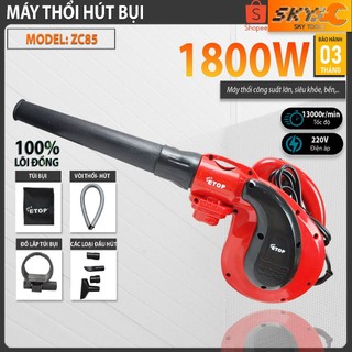 Máy Thổi Hút Bụi ETOP loại lớn công suất lớn 1800w có chỉnh cấp-Máy thổi bụi ETOP 2 chức năng cả thổi đủ phụ kiện