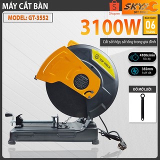 [TẶNG 1 LƯỠI CẮT SẮT 355MM] Máy cắt bàn, cắt sắt lưỡi 355mm chính hãng, công suất 3100w, bảo hành 6 tháng