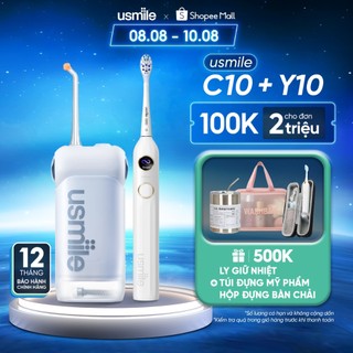 Bàn chải điện sóng âm thông minh usmile Y10 + Tăm nước usmile C10