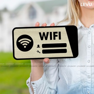 Bảng gỗ khắc tên thông tin wifi TW03 10x20cm mẫu mới