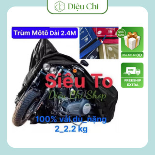 Áo trùm mô tô- bạt trùm xe phân khối lớn vải dù cao cấp size to