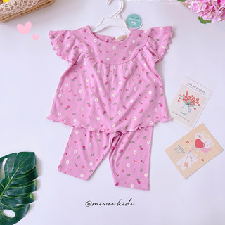 Đồ bộ bé gái cánh tiên quần lửng Miwoo xuất Nhật