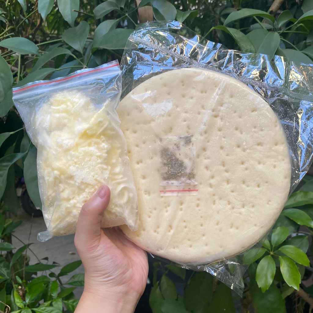 Combo 3 đế pizza 20cm + 200g phomai bào - tự làm pizza theo ý thích tại nhà