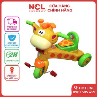 Xe 3 Bánh Nhựa Chợ Lớn L7 Hươu Vui Vẻ ( Không nhạc ) - M1763-X3B