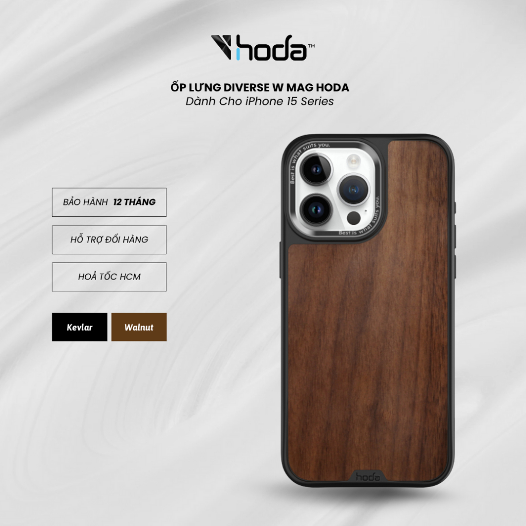 [Hoả Tốc HCM]Ốp Lưng Diverse W M.A.G Hoda Dành Cho Iphone 15/ Iphone 15 Plus/ Iphone 15 Pro/ Iphone 