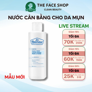 Nước hoa hồng cho da mụn thích hợp cả da dầu hỗn hơp da nhạy cảm The Face Shop Dr Belmeur Clarifying Facial Toner 200ml