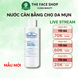 Nước hoa hồng cho da mụn thích hợp cả da dầu hỗn hơp da nhạy cảm The Face Shop Dr Belmeur Clarifying Facial Toner 200ml