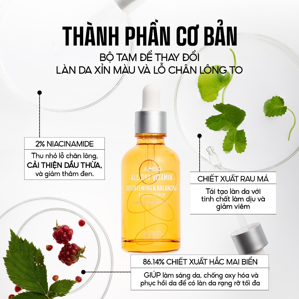 Serum Dưỡng Sáng Mờ Thâm Jumiso All Day Vitamin Brightening & Balancing Serum 30ml
