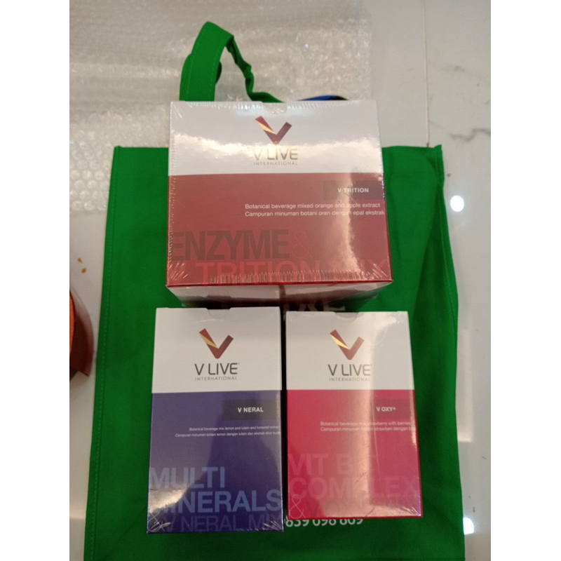 Chính hãng - Bộ 3 bảo vệ sức khỏe VLive chống lão hoá, ngừa ung thư, tái tạo tế bào, tăng cường sức khoẻ