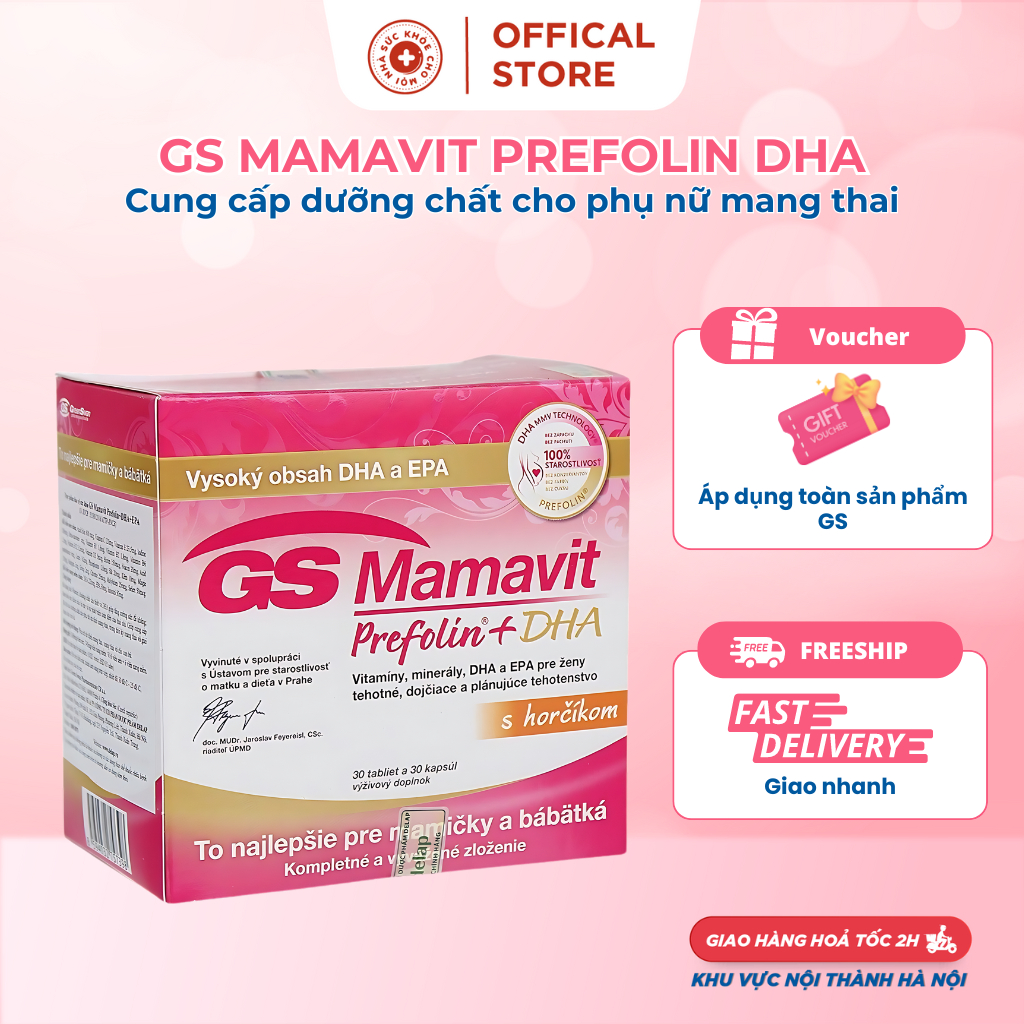 MGG.GS Mamavit Prefolin Prefolin bổ sung DHA, EPA cung cấp dưỡng chất cho phụ nữ mang thai và cho co