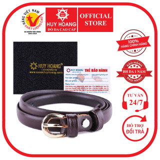 Thắt lưng nữ da bò Huy Hoàng 1,5P màu nâu HP5112