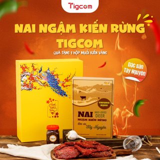 Nai một nắng muối kiến vàng Tigcom [CẦN NƯỚNG] Nai ngậm kiến rừng - đặc sản Tây Nguyên