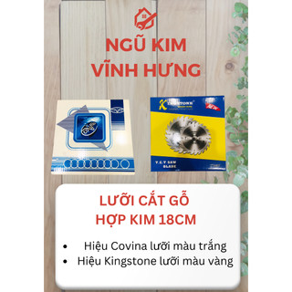 Lưỡi cắt gỗ 40 răng hợp kim Covina / Kingstone 180mm, lưỡi cưa gỗ cầm tay cao cấp siêu bén Vĩnh Hưng Tools