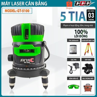 Máy bắn cốt, máy bắn laser, máy cân mực 5 tia xanh có thể dùng pin tiểu - tặng kèm chân 1m